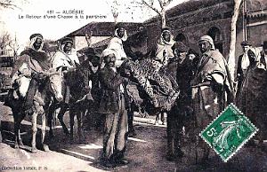 ALGERIE - RETOUR DE LA CHASSE A LA PANTHERE - 1910